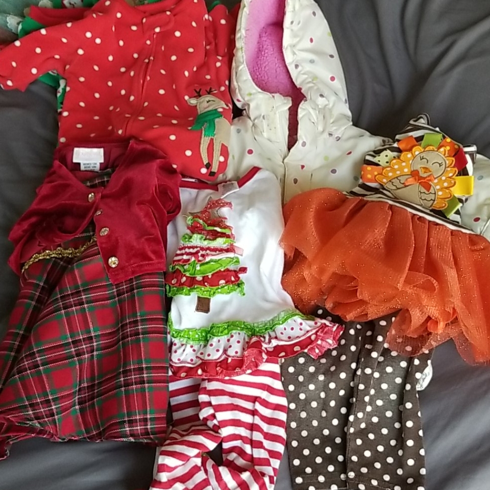 Baby Girl Holiday/Winter bundle 12 months